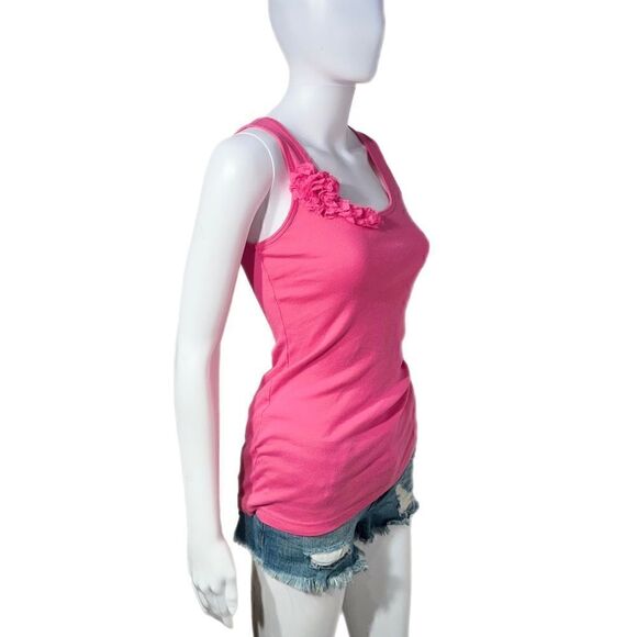 Old Navy Barbie Pink Floral Frill Tank - Picture 2 of 8